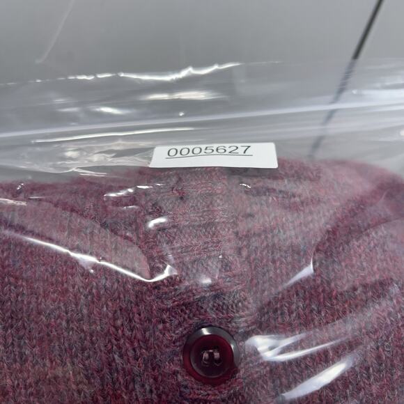 The Edinburgh Woollen Mill Cardigan Womens 34 S Red Shetland Wool Knit - FLAW - Picture 15 of 15